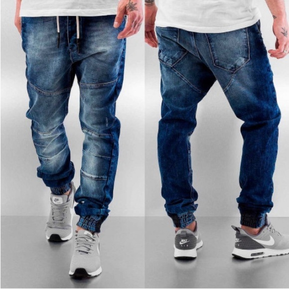 Wt02 Other - Men's Stylish Indigo Denim Jogger Pants